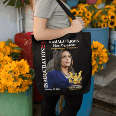 Alternative view of Kamala Harris Vice President Inauguration Day January 20 2021 AOP Tote Bag - Shoulder Bag - Shopping Bag