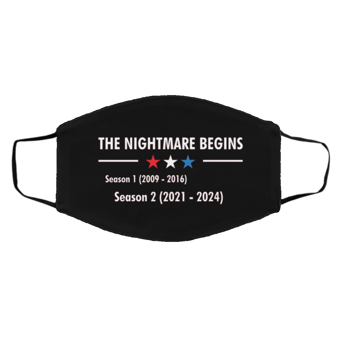 Nightmare Mask, Black, Cloth Face Cover – Medium/Large