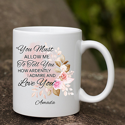 Alternative view of Personalized You Must Allow I Admire And Love You Coffee Mug - Beer Stein - Water Bottle - Color Changing Mug
