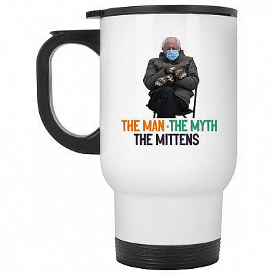 14 oz. White Travel Mug