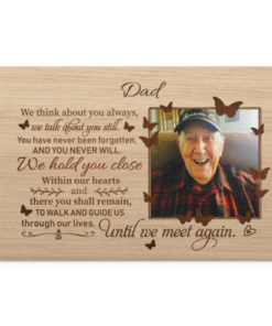 Personalized Photo We Think About You Always We Talk About You Still Sympathy Framed Canvas - Unframed Poster, White, 0.75'' Framed Canvas