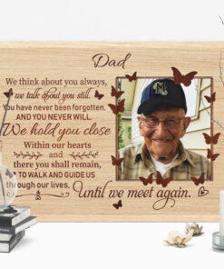 Alternative view of Personalized Photo We Think About You Always We Talk About You Still Sympathy Framed Canvas - Unframed Poster