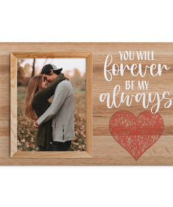 Personalized Photo You Will Forever Be My Always Wrapped Framed Canvas Prints - Unframed Poster - Home Decor Wall Art, White, 0.75'' Framed Canvas