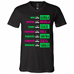 Kamala Harris Aka T-Shirt - V Neck, Black, V-Neck T-Shirt