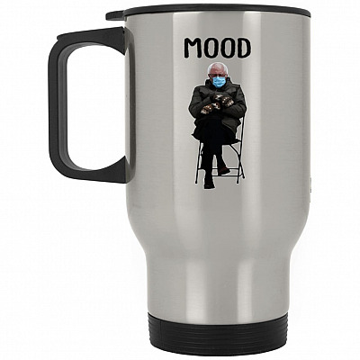 14 oz. Silver Travel Mug