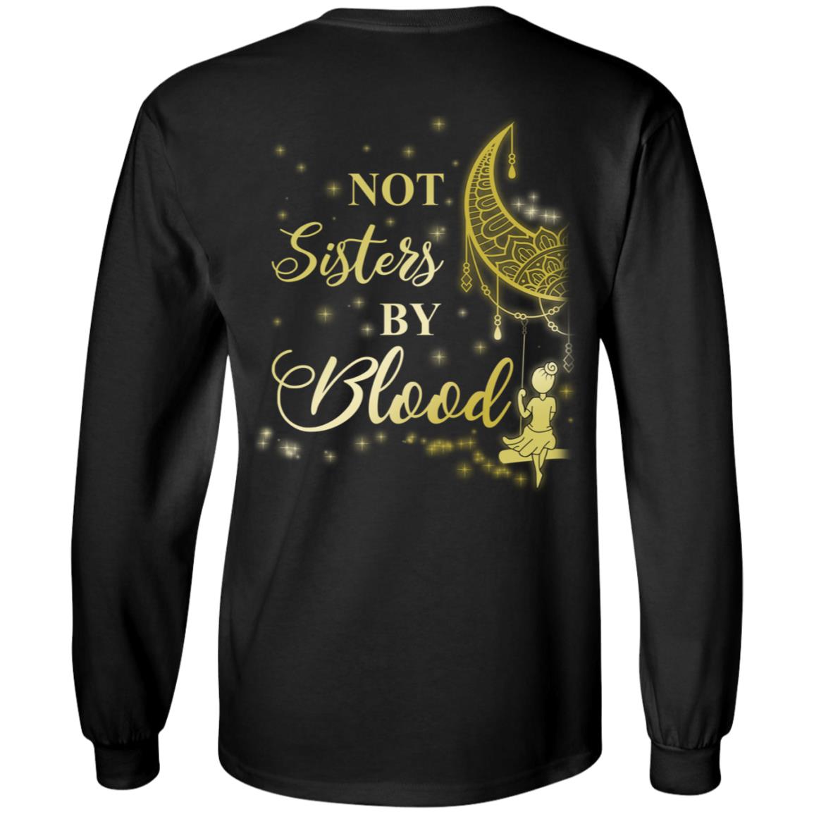 Not Sisters by Blood - Bestie Couple Print on Back Hoodie - Long Sleeve - Sweatshirts, Black, Long Sleeve Not Sisters by Blood - Bestie Couple Print on Back Hoodie - Long Sleeve - Sweatshirts, Black, Long Sleeve
