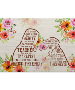 Golden Retriever Girl Dog You Are Not Just A Dog You Are My Sanity Framed Canvas Prints - Unframed Poster, White, 0.75'' Framed Canvas