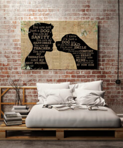 Alternative view of Rottweiler And Boy You Are Not Just A Dog You Are My Sanity Wrapped Framed Canvas Prints - Unframed Poster