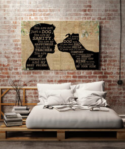 Alternative view of Pitbull And Boy You Are Not Just A Dog You Are My Sanity Gallery Wrapped Framed Canvas Prints - Unframed Poster