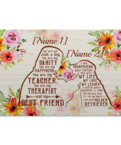 Personalized Golden Retriever Girl Dog You Are Not Just A Dog You Are My Sanity Framed Canvas - Unframed Poster, White, 0.75'' Framed Canvas
