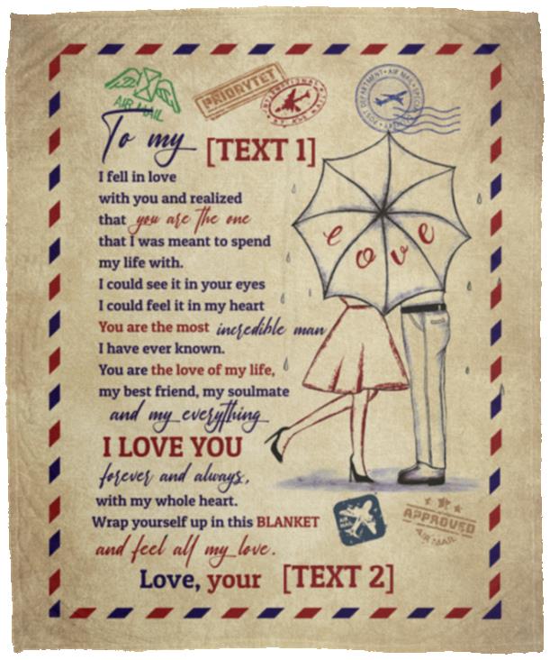 Personalized to the Love of My Life Blanket, White, Cozy Plush Fleece Blanket - 50x60