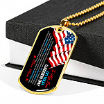 Mom To My Son On Your Wedding Day There Are So Many Emotions That Fill My Heart Today US Flag Dog Tag Pendant Necklace - Dog Tag (Gold Plated) Mom To My Son On Your Wedding Day There Are So Many Emotions That Fill My Heart Today US Flag Dog Tag Pendant Necklace - Dog Tag (Gold Plated)