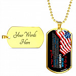Mom To My Son On Your Wedding Day There Are So Many Emotions That Fill My Heart Today US Flag Dog Tag Pendant Necklace - Dog Tag (Gold Plated) Mom To My Son On Your Wedding Day There Are So Many Emotions That Fill My Heart Today US Flag Dog Tag Pendant Necklace - Dog Tag (Gold Plated)