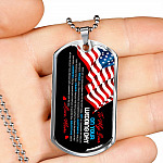 Mom To My Son On Your Wedding Day There Are So Many Emotions That Fill My Heart Today US Flag Dog Tag Pendant Necklace - Dog Tag (Silver) Mom To My Son On Your Wedding Day There Are So Many Emotions That Fill My Heart Today US Flag Dog Tag Pendant Necklace - Dog Tag (Silver)
