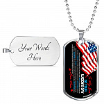 Mom To My Son On Your Wedding Day There Are So Many Emotions That Fill My Heart Today US Flag Dog Tag Pendant Necklace - Dog Tag (Silver) Mom To My Son On Your Wedding Day There Are So Many Emotions That Fill My Heart Today US Flag Dog Tag Pendant Necklace - Dog Tag (Silver)