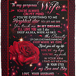 To My Gorgeous Wife You're Always Blanket, White, Cozy Plush Fleece Blanket - 50x60 To My Gorgeous Wife You're Always Blanket, White, Cozy Plush Fleece Blanket - 50x60