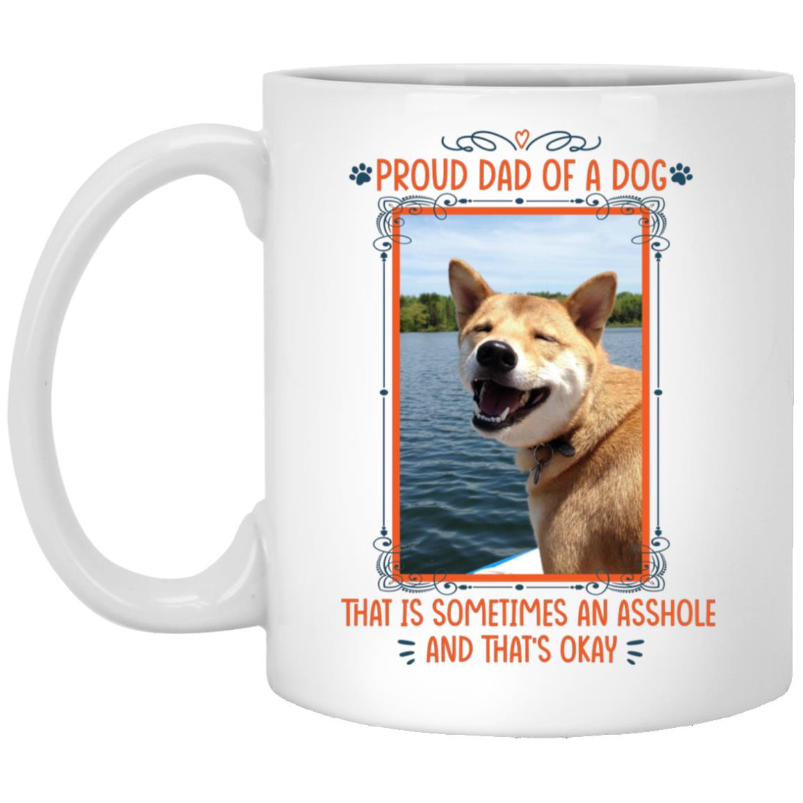 Personalized Photo Dad Mug, White, 11 oz. White Mug