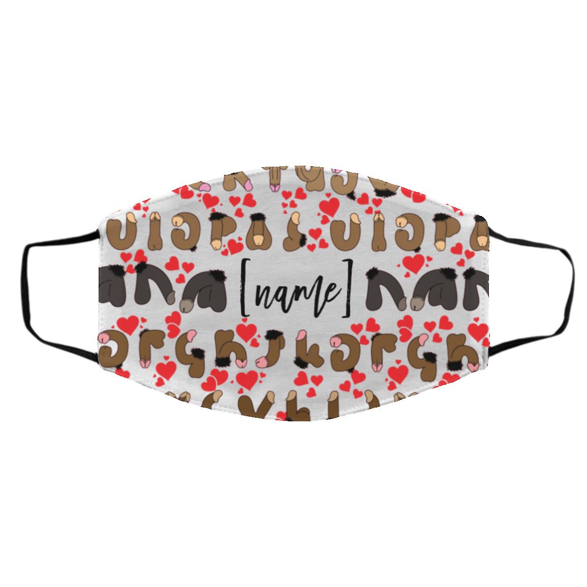 haha, White, Cloth Face Cover – Medium/Large