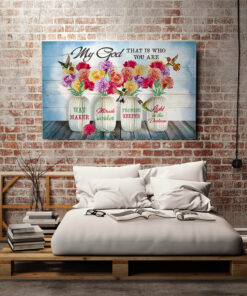 Alternative view of Hummingbird My God that Is Who You Are Way Maker Miracle Worker Framed Canvas - Unframed Poster