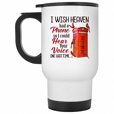 14 oz. White Travel Mug