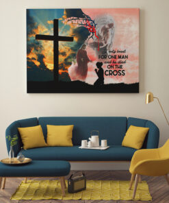 Alternative view of I Only Kneel For One Man And He Died On The Cross Gallery Wrapped Framed Canvas Prints - Unframed Poster