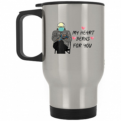 14 oz. Silver Travel Mug