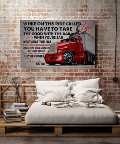 Alternative view of Truck While On This Ride Called Life You Have To Take The Good With The Bad Framed Canvas Prints - Unframed Poster