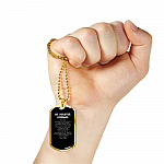 My Forever Husband Read This Anytime You Feel Anxious Dog Tag Pendant Necklace - Dog Tag (Gold Plated)