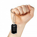 My Forever Husband Read This Anytime You Feel Anxious Dog Tag Pendant Necklace - Dog Tag (Silver)
