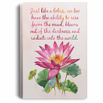 Just Like The Lotus Quotes Gallery Wrapped Framed Canvas Prints - Unframed Poster - Home Decor Wall Art, White, 0.75'' Framed Canvas Just Like The Lotus Quotes Gallery Wrapped Framed Canvas Prints - Unframed Poster - Home Decor Wall Art, White, 0.75'' Framed Canvas