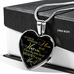 Because Someone I Love Is In Heaven There Is A Little Bit Of Heaven In My Heart Heart Pendant Necklace - Heart Luxury Necklace (Silver)