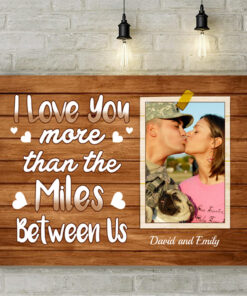 Alternative view of Personalized Photo More Than The Miles Between Us Gallery Wrapped Framed Canvas Prints - Unframed Poster