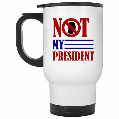 14 oz. White Travel Mug