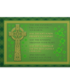 Old Gaelic Blessing Traditional Irish Blessing Framed Canvas - Unframed Poster - Home Decor Wall Art, White, 0.75'' Framed Canvas