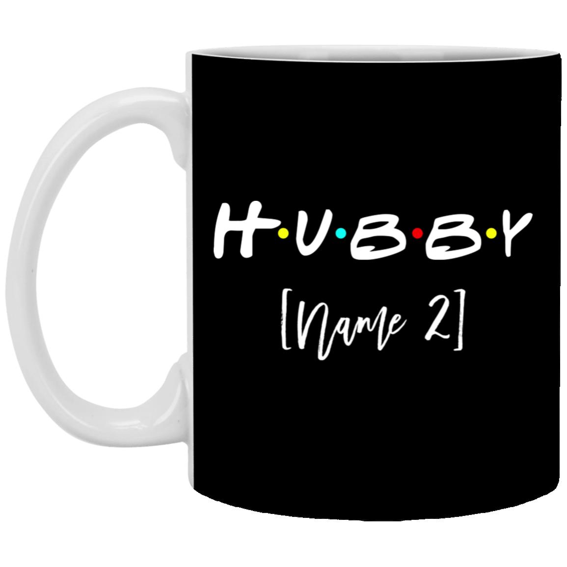 Personalized Hubby Mug, Black, 11 oz. White Mug