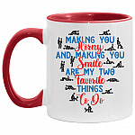 Making You Horny Accent Mug, White/Red, 11 oz. Accent Mug