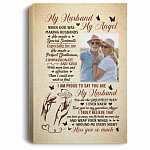 Personalized Photo My Wife My Angel when God Was Making Husbands Framed Canvas - Unframed Poster, White, 0.75'' Framed Canvas