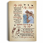 Personalized Photo My Husband My Angel when God Was Making Husbands Framed Canvas - Unframed Poster, White, 0.75'' Framed Canvas