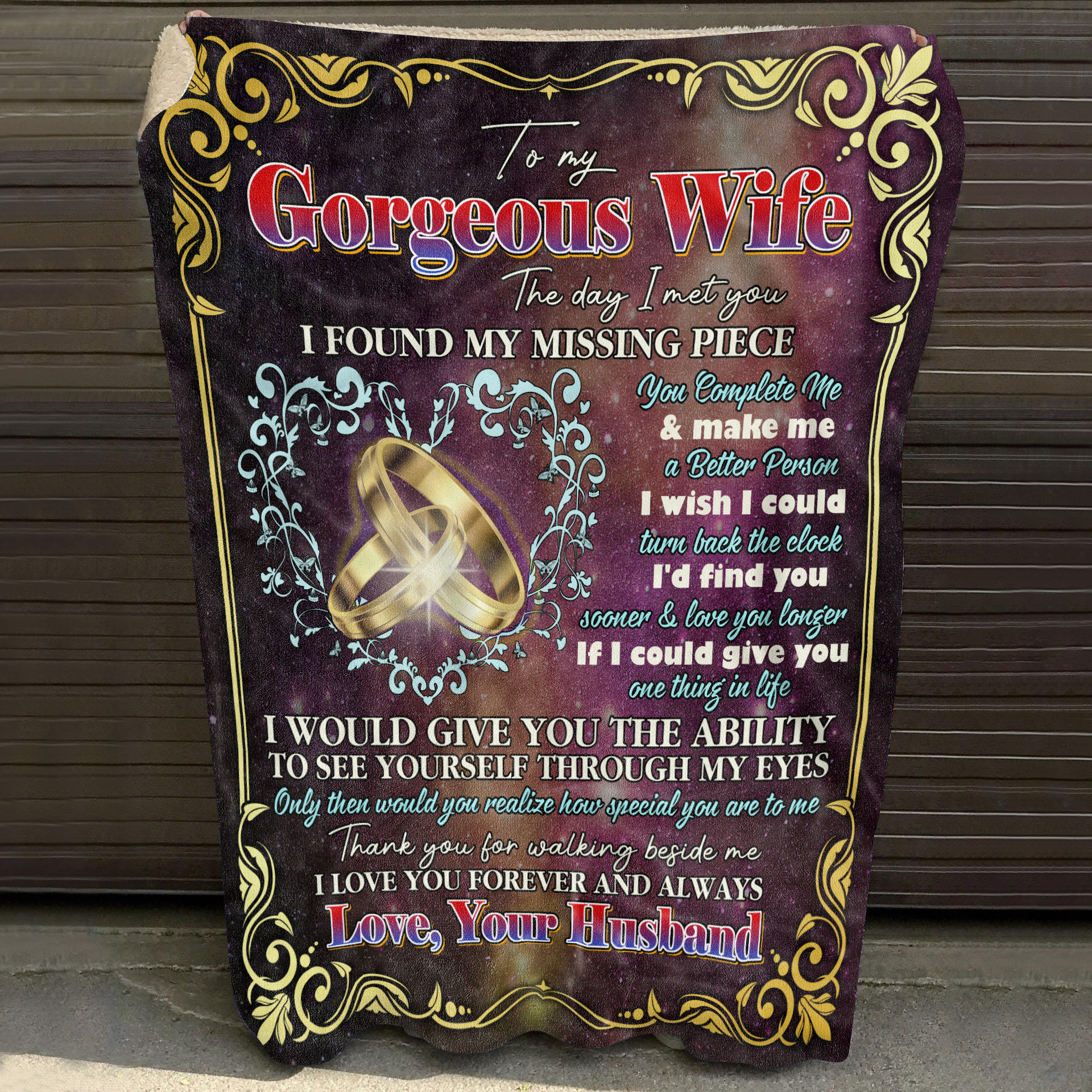 9O_ My Gorgeous Wife The Day (8) Blanket Mockup 10