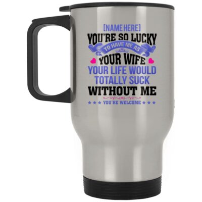 14 oz. Silver Travel Mug