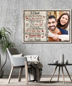 Alternative view of Personalized Photo The Day I Met You I Have Found The One Whom My Soul Loves Framed Canvas - Unframed Poster