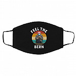 Feel The Bern - Bernie Mask Cover, Black, Cloth Face Cover – Medium/Large