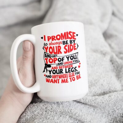 I Promise To Always Be By Your Side And On Top On You And Under You Coffee Mug - Valentine's Day Mug For Boyfriend