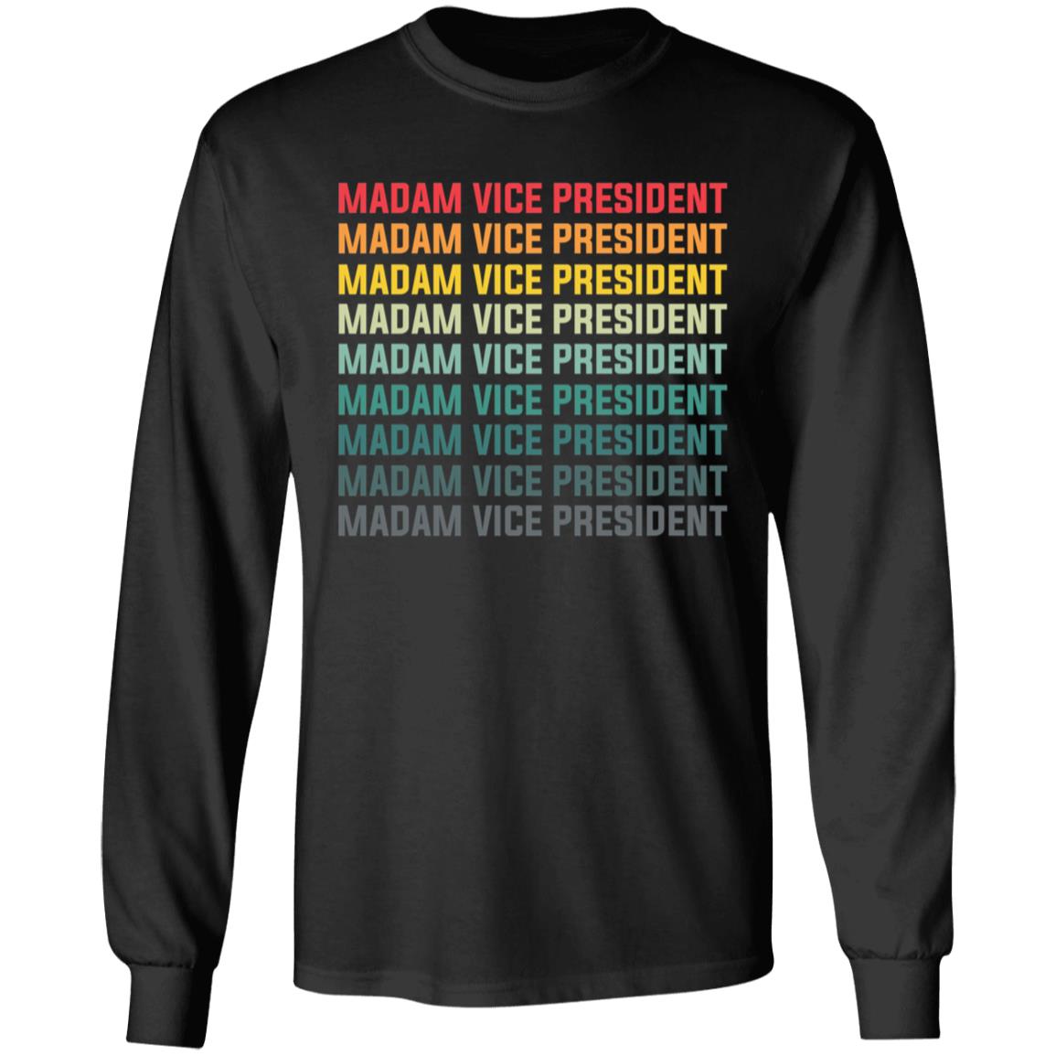 Madam Vice President Vintage Sleeve Shirt, Black, Long Sleeve Madam Vice President Vintage Sleeve Shirt, Black, Long Sleeve
