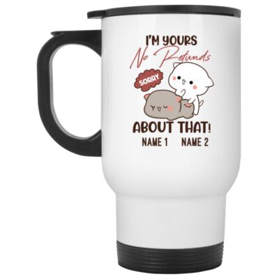14 oz. White Travel Mug