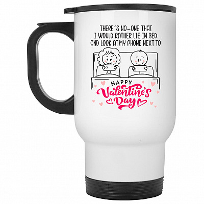 14 oz. White Travel Mug