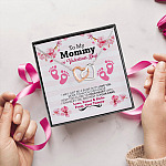 7VT. To My Mommy On Valentines Day Interlocking Hearts Necklace 5