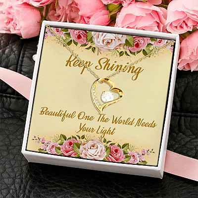 Shining Beautiful One The World Need Your Light Forever Love Pendant Necklace