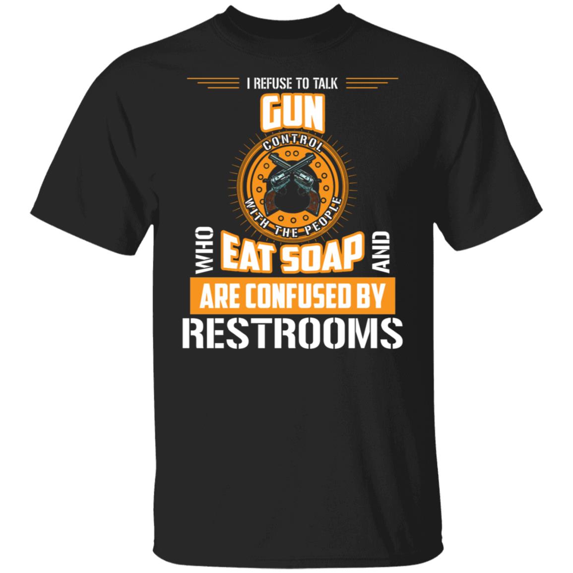 I Refuse To Talk Gun T-shirt, Black, Unisex T-Shirt