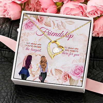 Friendship Isnt About Who You Have Known the Longest Best Friend Gifts Forever Love Pendant Necklace